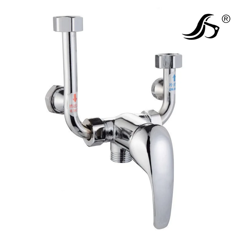Manufacturers Direct Selling Copper Electric Water Heater U-Shaped Valve Hot And Cold Mixed Tap Surface Mounted Shower Mixing Va