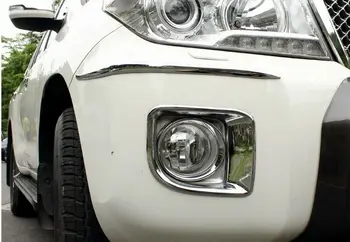 

Chrome Front bumper Fog Light Lamp cover For Toyota Land cruiser FJ200 2013 2014
