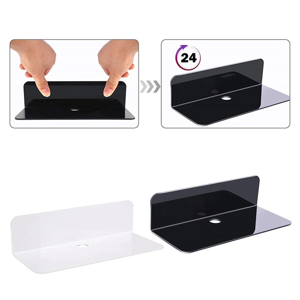 Acrylic Floating Wall Rack Display Self-Adhesive for Smart Speaker Doll