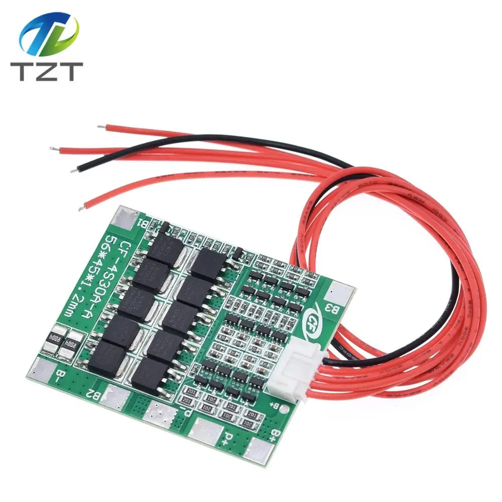 TZT 4S 30A 14,8 V литий-ионная батарея 18650 BMS пакеты Щит защиты печатной платы баланс Интегральные схемы