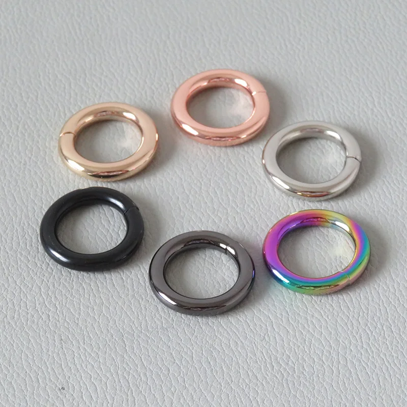 

50Pcs/Lot Metal Buckle Welded O Ring Clasp For Bag Backpack Belt Loop Circular Hardware Pet Dog Collar Harness Sewing Accessory