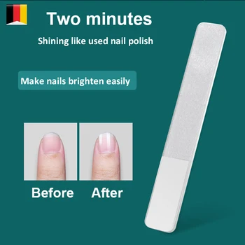 Lime per unghie in vetro nano Strumento professionale per manicure per lucidatura Lavabile per realizzare le unghie che illumina facilmente come lo smalto