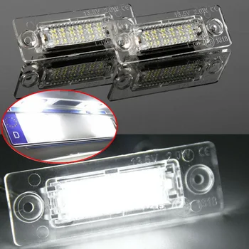 

2pcs Set Car LED License Plate Lights 18 SMD White Number Lamps Plate Signal Light For Touran Golf Passat Caddy T5