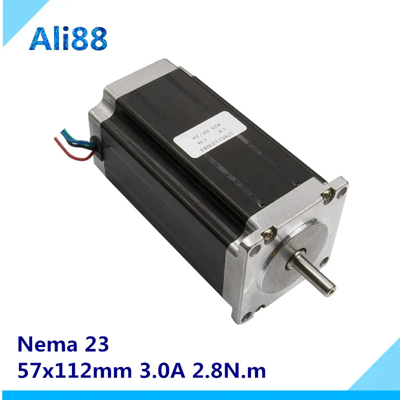

Nema 23 Stepper Motor 82mm Body 425Oz-in 57 motor 2.8N.m Torque 4 Lead 3.0 A 1.8 Step angle DIY CNC Milling