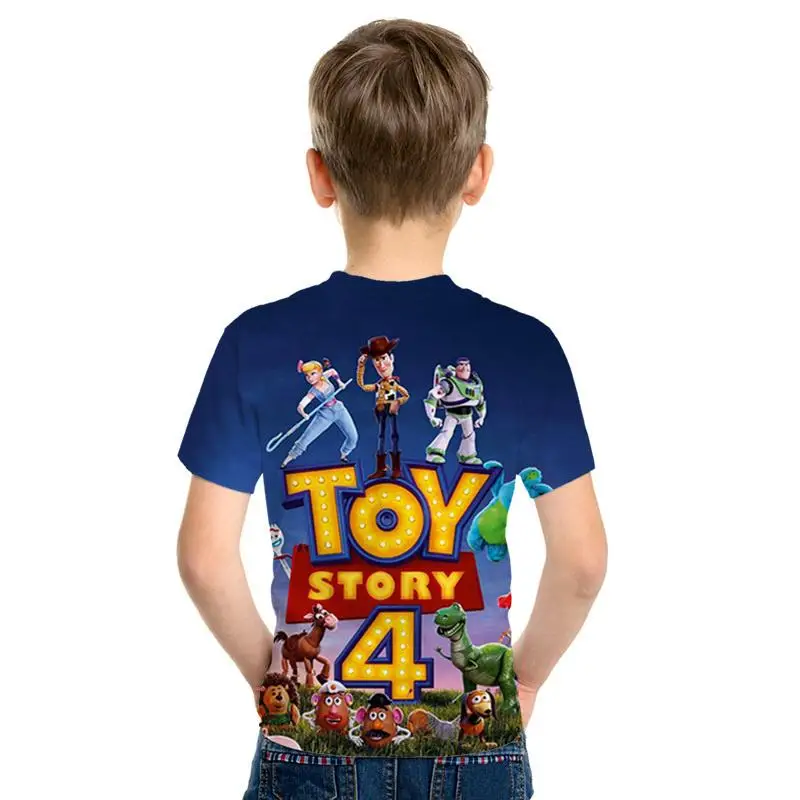 Популярный аниме История игрушек 3D estampado Nio moda nios desgaste amaderado Cool abrigo camiseta Buzz Lightyear nios ropacortamanga