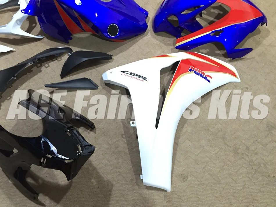 Литья под давлением ABS полные комплекты обтекателей Подходит для Honda CBR1000RR 08-11 2008 2009 2010 2011 CBR1000 тела комплект красного и синего цвета, высокая отключающая способность