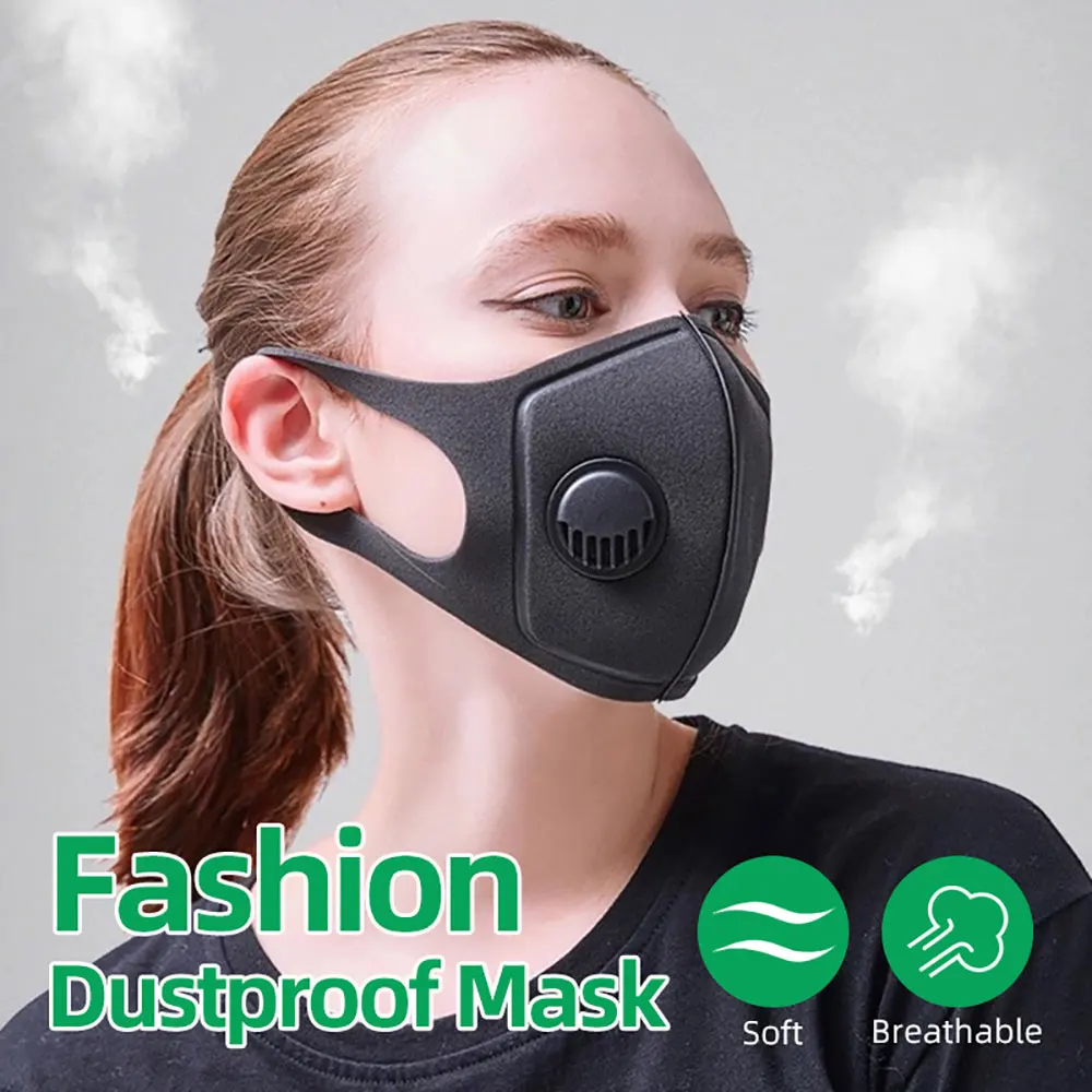 

Fashion Dustproof Mask Anti-fog PM2.5 Respirator Mask with Activated Carbon Filter 5 Layers of Protection Mouth Protective Masks