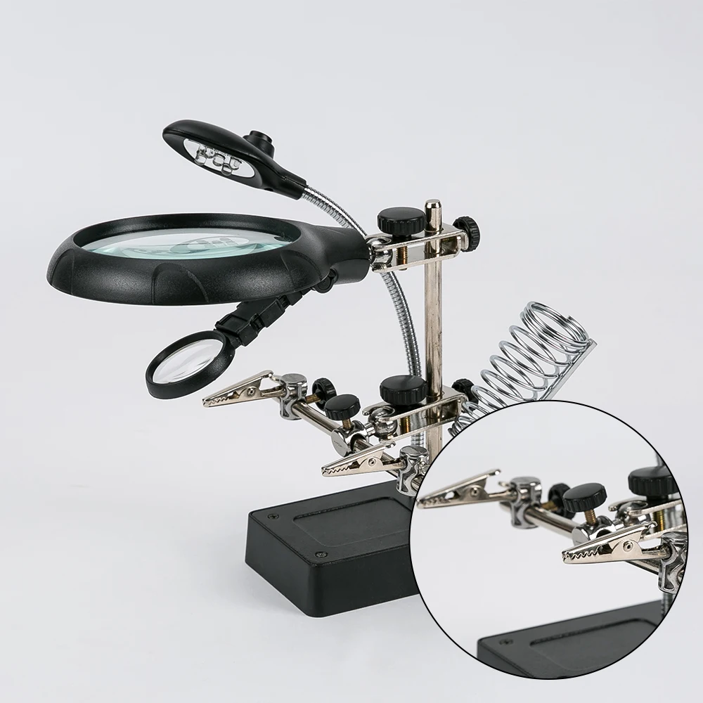 Station De Soudage Avec Loupe VBESTLIFE - Lentille Acrylique 4X - Lampe LED Réglable