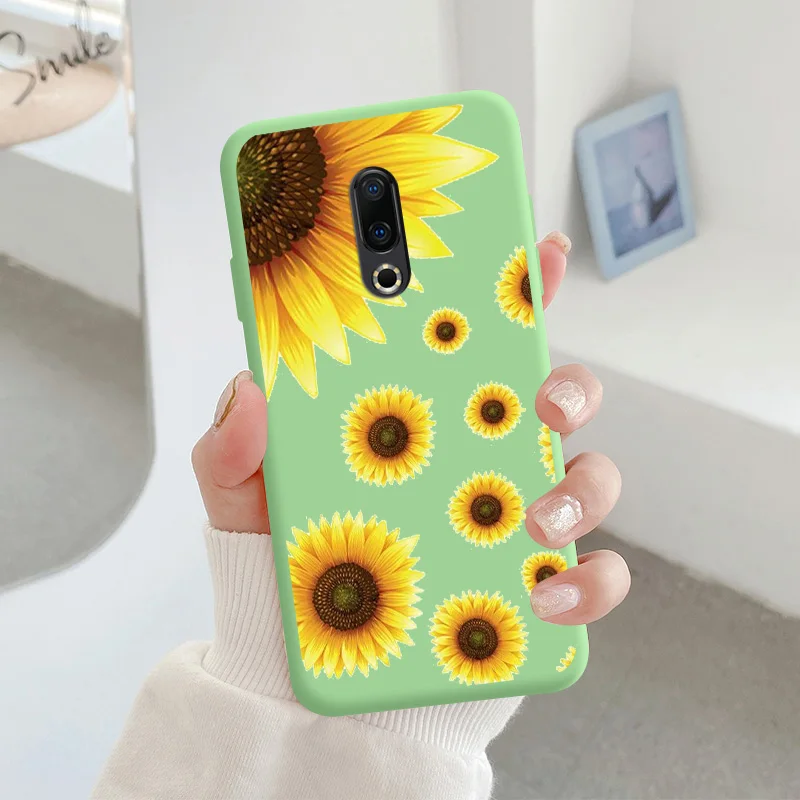 For Meizu 16 Protective Shell Silicone Soft Shell Phone Case Candy Color Case Fashion Silicone Color Chrysanthemum meizu phone case with stones Cases For Meizu