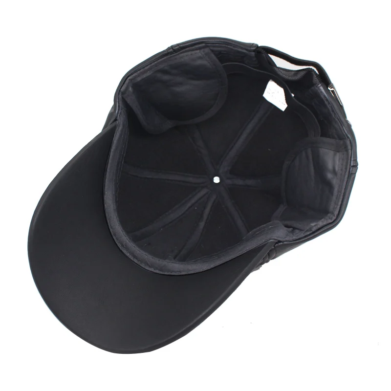Зимние Бейсбол Кепки Для мужчин Snapback Black Искусственная кожа Зимние головные уборы для мужчин и женщин из искусственной кости ушанка тренировочные костюмы, Брендовые мужские Бейсбол шляпа Кепки