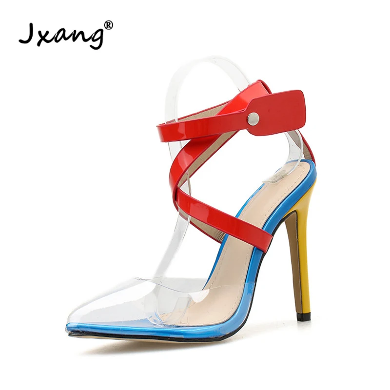 

JXANG 2020 New Color Matching Woman High Heels custom design Pumps Pointed Toe Sexy High Heel Shoes Stilettos fashion
