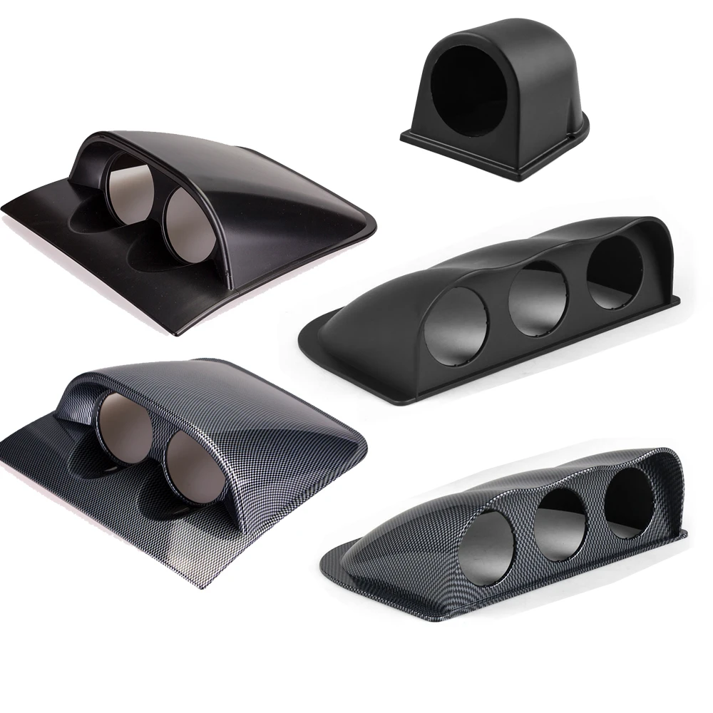 2 inch 52mm Gauge Pod Mount Holder Racing Dash Board Dual Triple Black Carbon Fiber Color Double Pods | Автомобили и мотоциклы