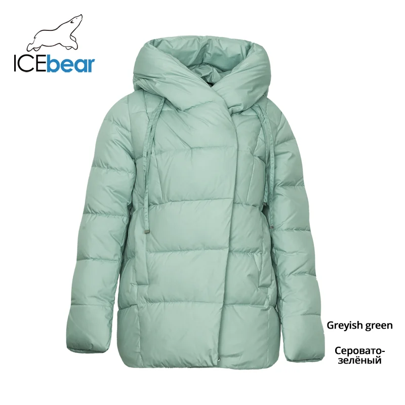 ICEbear new winter women's coat brand clothing casual ladies winter jacket warm ladies short hooded Apparel GWD19011 - Цвет: G822