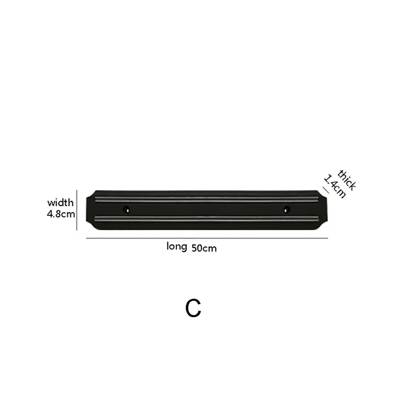4 размера простой креативный прочный магнитный держатель для ножей Кухня Инструменты Зеленый магнит кронштейн подставки ножи Мощный настенный - Цвет: C