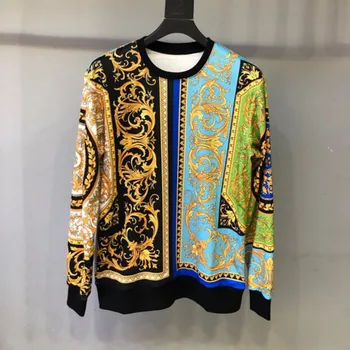 

2020 Autumn Chic Men/Women's casual floral print Sweatshirts Hot fashion casual men O-neck Hoodie tops C344