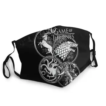 

Game Of Thrones Non-Disposable Mouth Face Mask Stark Targaryen Anti Haze Dustproof Protection Mask Respirator Muffle