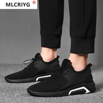 

RANMO 2020 Black Lace-Up Men's Sneakers Casual Comfortable Breathable Shoes Summer Fashion Solid Men's Shoes zapatillas hombre