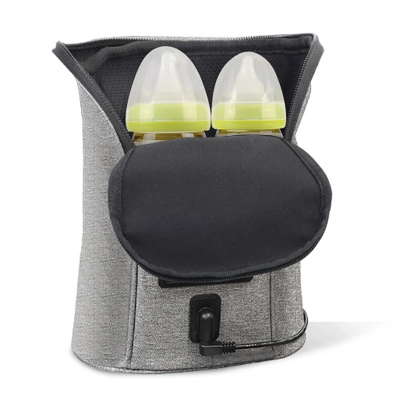 

Hot New Car-Mounted Double Bottle Warm Milk Bag USB Milk Water Warmer Travel Stroller Insulated Bag Baby Nursing Bottle Heater
