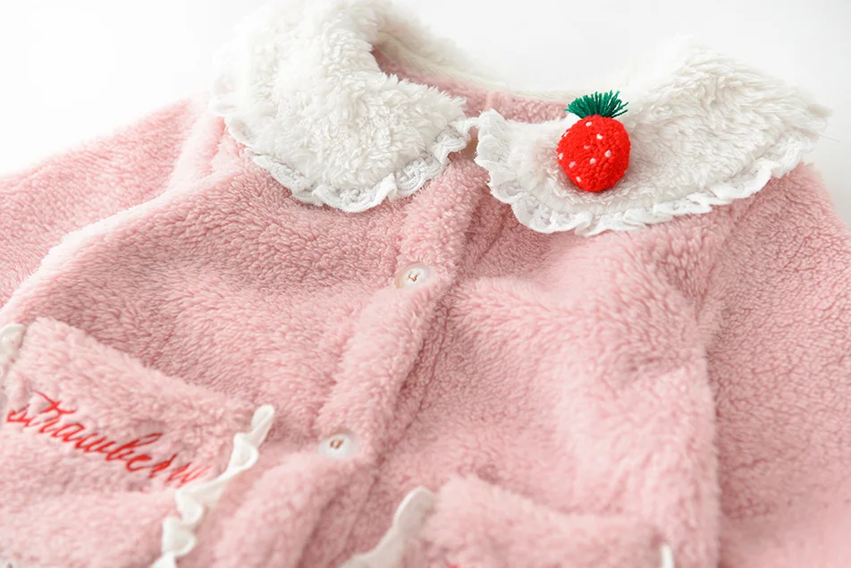 Baby Girl Romper Baby Winter Clothes Fleece Baby Romper For Girl Jumpsuit Lace Princess Baby Romper Newborn Baby Pajamas Rompers