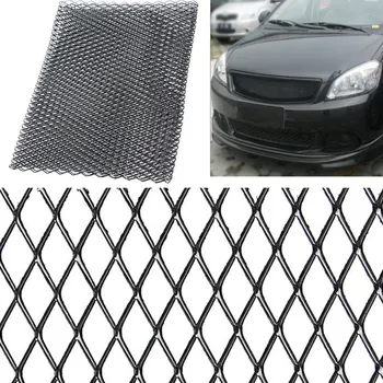 

100cm x 33cm Universal Black/Silver Aluminium Racing Grille Mesh Vent Car Tuning Grill