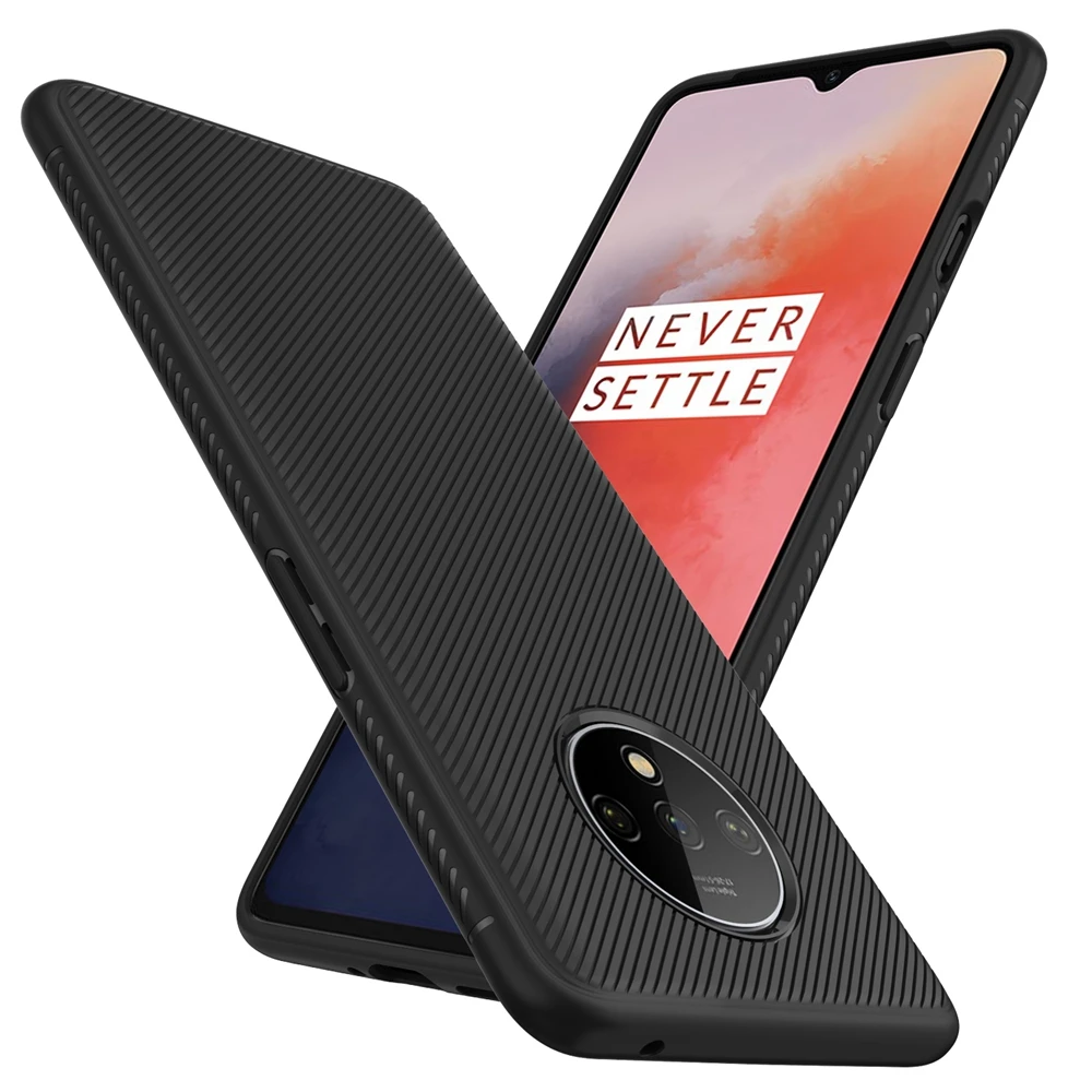 Для Etui Oneplus 7T чехол Роскошный Environ противоударный твил силиконовый для Funda Pro 1 +