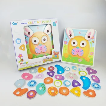 

Creative Facial Expression Kids Educational Toys Animal Creative Puzzle Game for 3-5 years Children Learning Funny Set Toy Gift