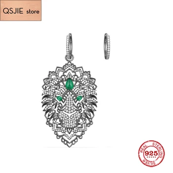 

Fashion Charm Original 1:1 Copy,Asymmetric Dark Gray Silver Feroce Lions Earrings Jewelry Gift For Female
