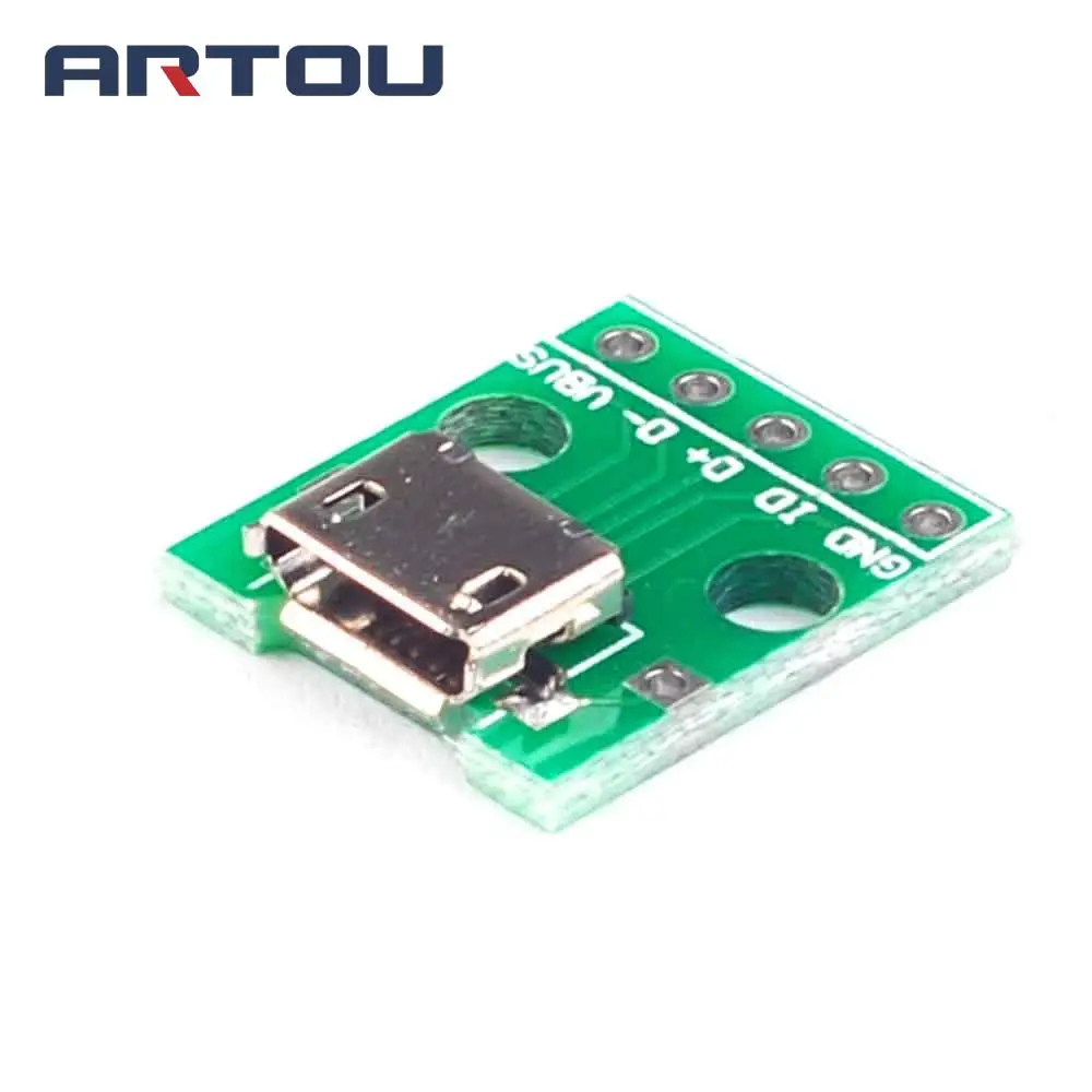 1 шт. разъем адаптера Micro USB Для DIP 2 54 мм плата модуля гнездо 5Pin Pinboard PCB тип деталей|usb