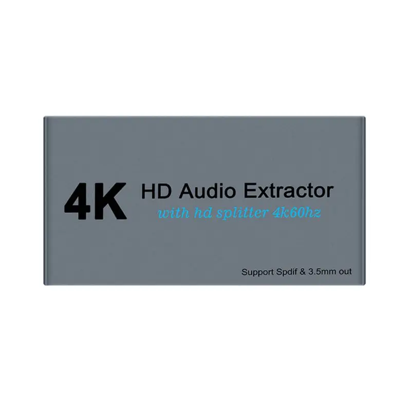 

4K Splitter One In Two Out AUX Extractor In 3.5mm Stereo Converter Adapter