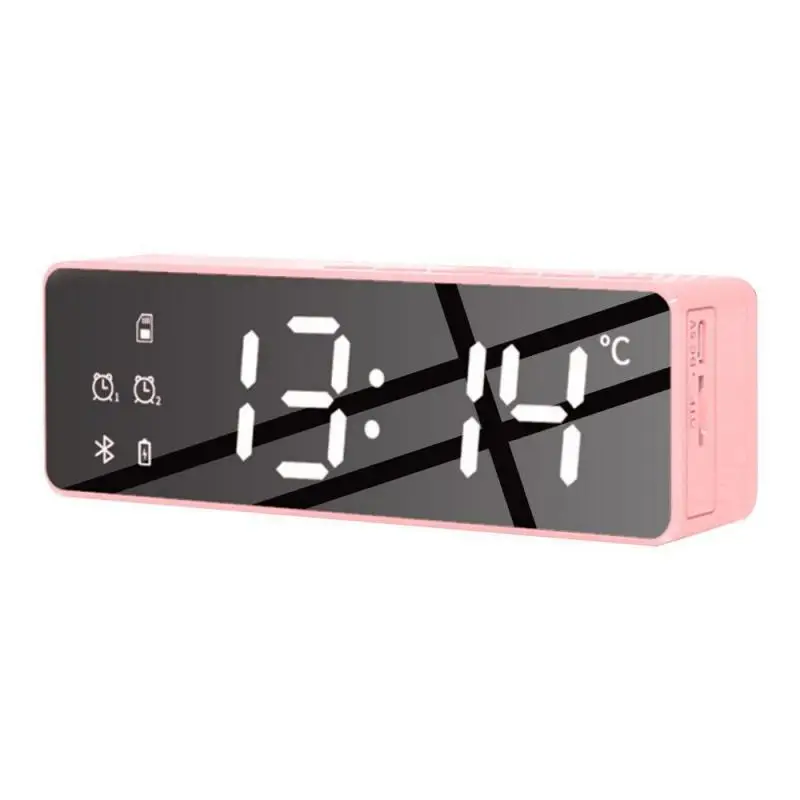 Liquidación Minireloj despertador Digital multifunción, Altavoz Bluetooth inalámbrico, luces LED nocturnas, termómetro, pantalla de escritorio X6MNegmV6yQ