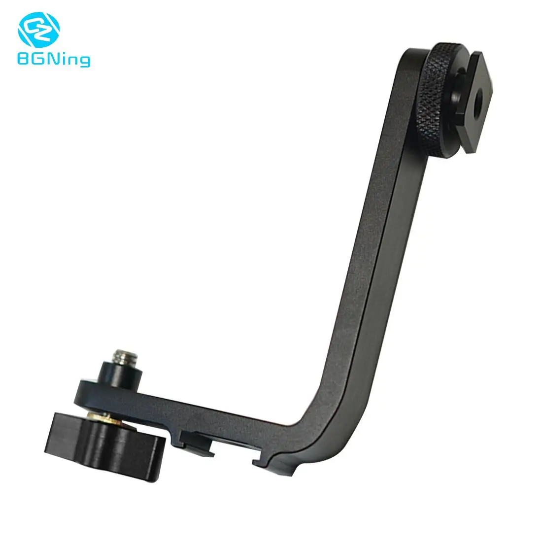 L-Shaped Bracket Extended Flash Lighting Microphone Gimbal Adjustable Holder Hot Shoe 1/4 Mount 360&deg; for 5" 5.5" 6 Inch Monitor
