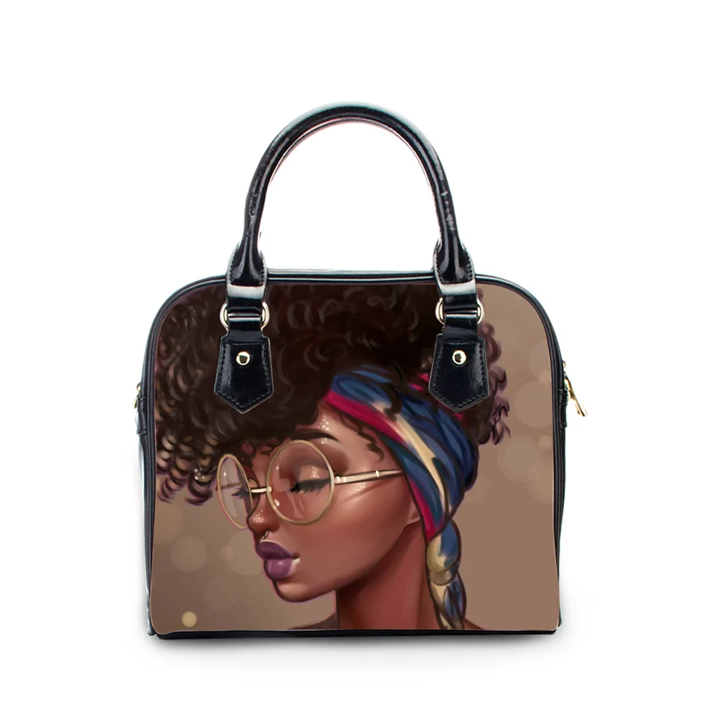 FORUDESIGNS, женские сумки, черные, для девушек, волшебные, африканские, из искусственной кожи, сумки на плечо, женские, роскошный дизайн, сумки с верхней ручкой, женские сумки - Цвет: YQ3430DL