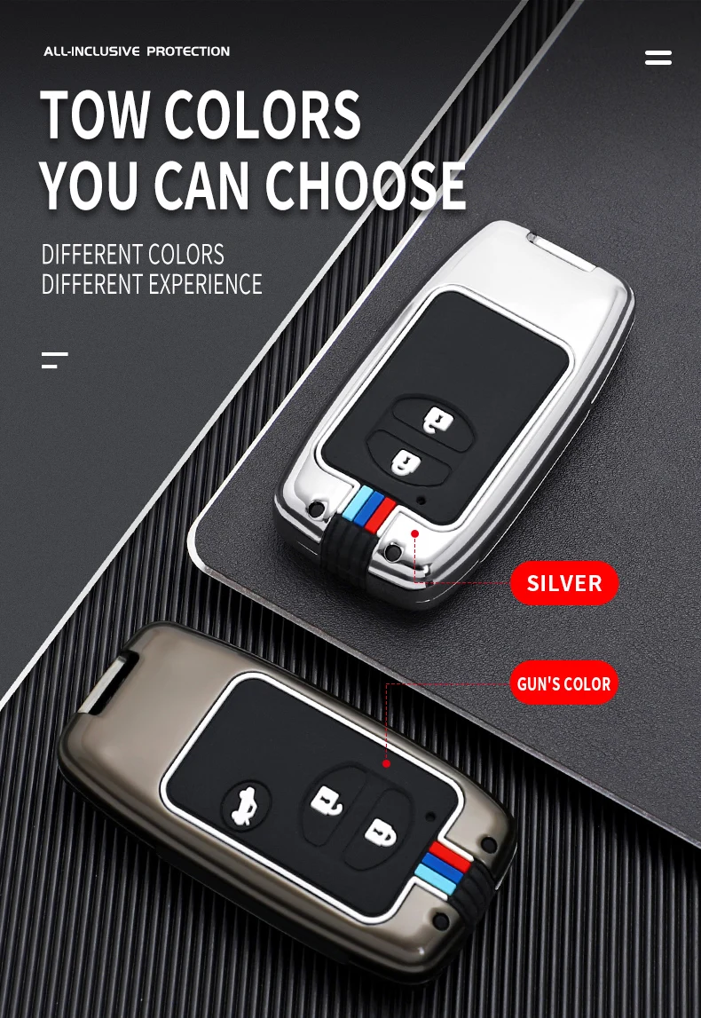 Borsa in lega di zinco per custodia portachiavi per Toyota Land Cruiser Prado 150 Camry Prius Crown Holder 11 Borsa in lega di zinco per custodia portachiavi per Toyota Land Cruiser Prado 150 Camry Prius Crown Holder - H45e84a387efc42aa9f1a96efde4fec8d8