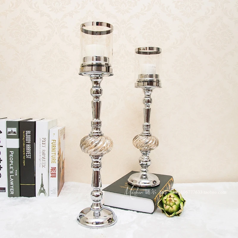 Nordic Metal Candlestick Glass Modern Romantic Dinner Wedding Dining Table Vintage Home Decor Candle Holder MM60ZT | Дом и сад