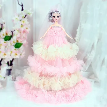 

43CM Girls Toys Bar Bie Kids Wedding Doll Dress Up Dolls Wedding Decorations Dolls For Party Girl Birthday Gift