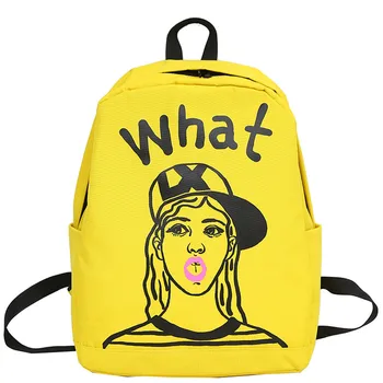 

Preppy Style Cute Girl Graffiti Shoulder Bag Large Capacity Women Backpack Female School Backpack Girl Casual Travel Bag Mochila