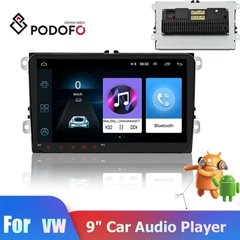

Podofo 2din 9" car radio Android Multimedia Player GPS navigation WIFI RCA Stereo for VW Volkswagen Golf Skoda Seat Auto radio