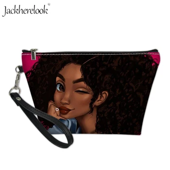 

Jackherelook Art Black African Girl Print Cosmetic Bag for Women Mini Makeup Storage Pouch Toiletry Bag for Travel Portable Bags