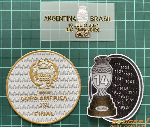 Patch Copa América 2021 - Argentine Vs Brésil - Thermocollant Pour Maillot De Foot