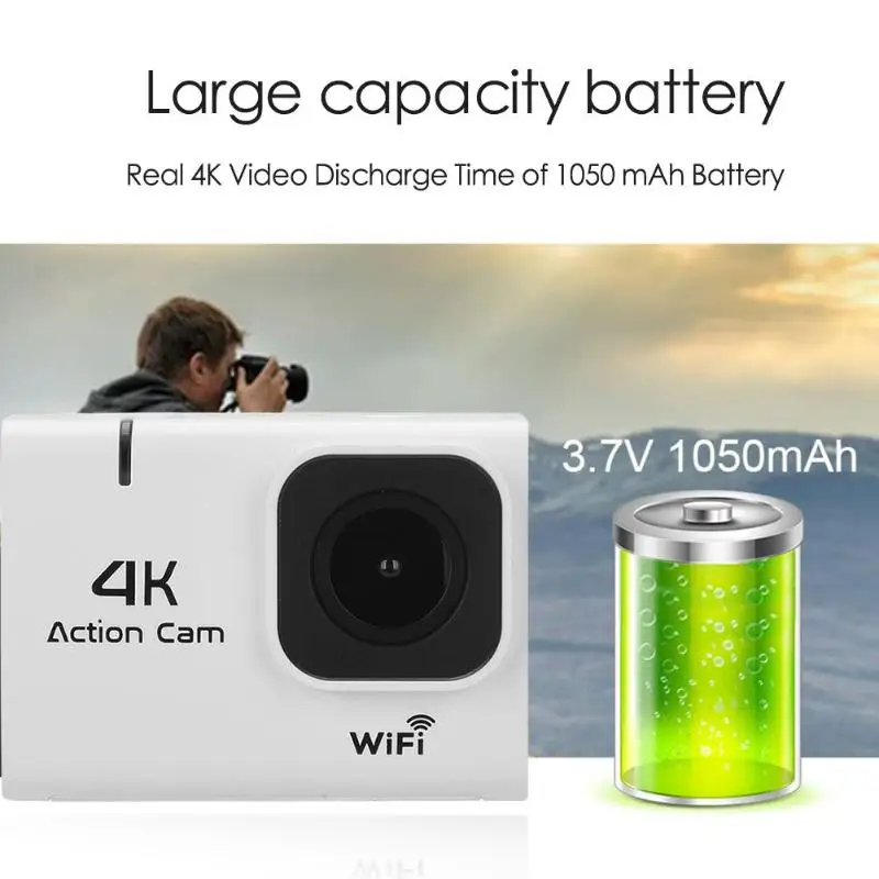 M22 Ultra HD 4K экшн-камера HDMI выход WiFi 1,8 дюймов сенсорный экран Водонепроницаемая глубина 30 М камера Gopro Hero5 для плавания Дайвинг