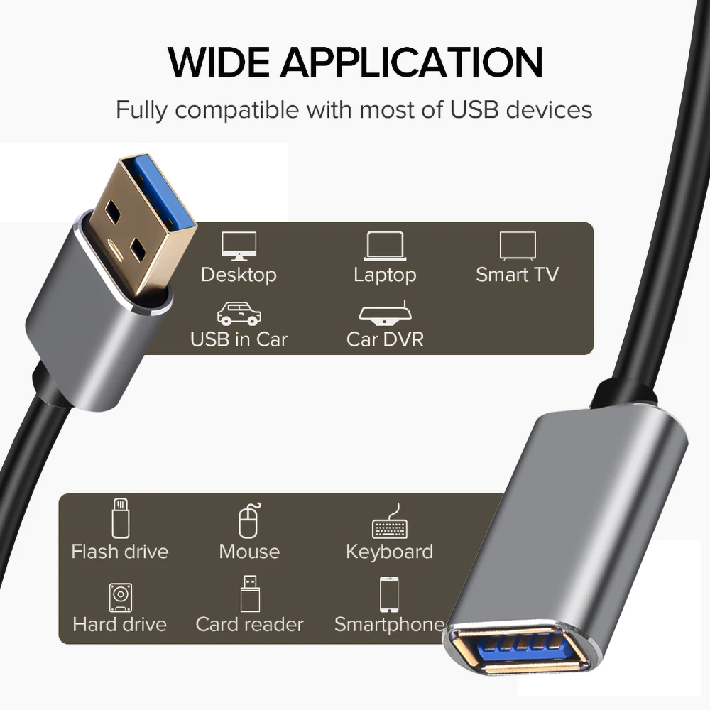 KEBIDU супер скорость USB 3,0 кабель USB удлинитель для Smart4 Xbox One USB3.0 для удлинителя данных шнур USB удлинитель 1 м