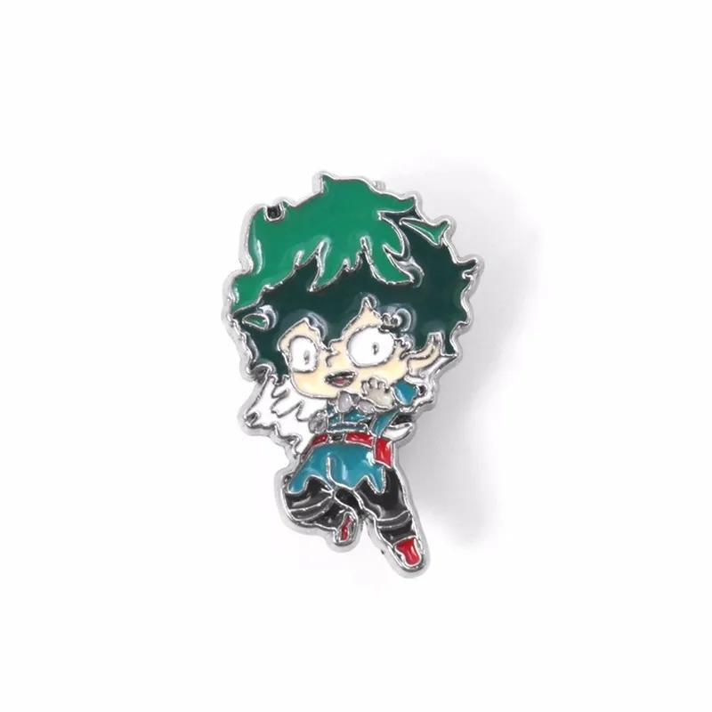 Брошь с надписью «My Hero Academy» Midoriya Izuku Todoroki Shoto Bakugou Katsuki Kirishima Eijiro Kaminari Denki Asui Tsuyu металлические броши