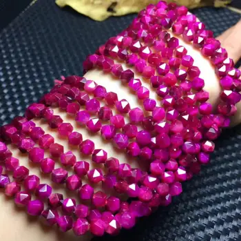 

Rose Tigers eye natural wood stone long chain beads bracelets DIY