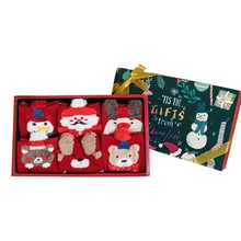 6 пар женских носков, милые кавайные носки Харадзюку с рождественскими рисунками, Удобные Хлопковые женские носки, теплые и милые Calcetines Mujer