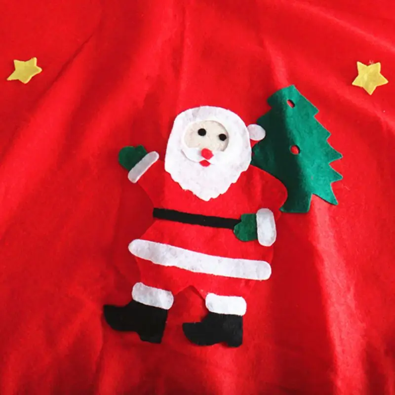 Рождественское украшение, Рождественская юбка, красная круглая елка, юбка с принтом Санта Клауса, праздничное домашнее покрывало для декора
