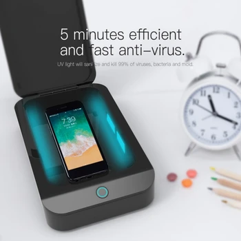 

Cell Phone Sanitizer UV Smartphone Sterilizer Box Ultraviolet Sanitizer Box Disinfector For Toothbrush Salon Tools Jewelry Watch