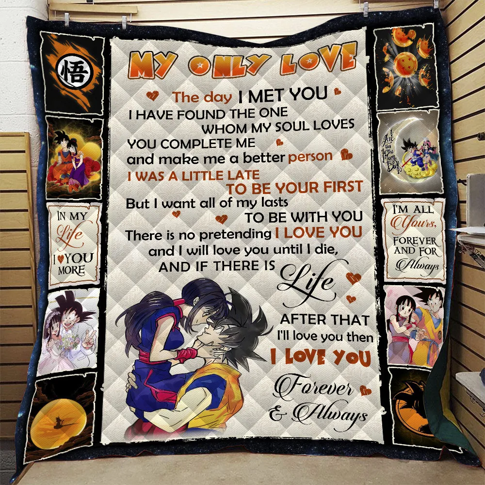 Дропшиппинг аниме Dragon Ball Z любовь Лето Стёганое одеяло коврик 3D печатных кровать диван для детей взрослых мальчиков девочек моющийся подарок
