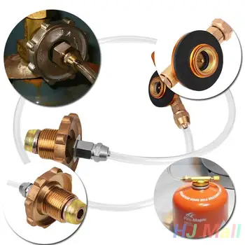 

Camping Brass Refill Adapter Gas Stove Cylinder Bunner For Regulator BBQ Grill