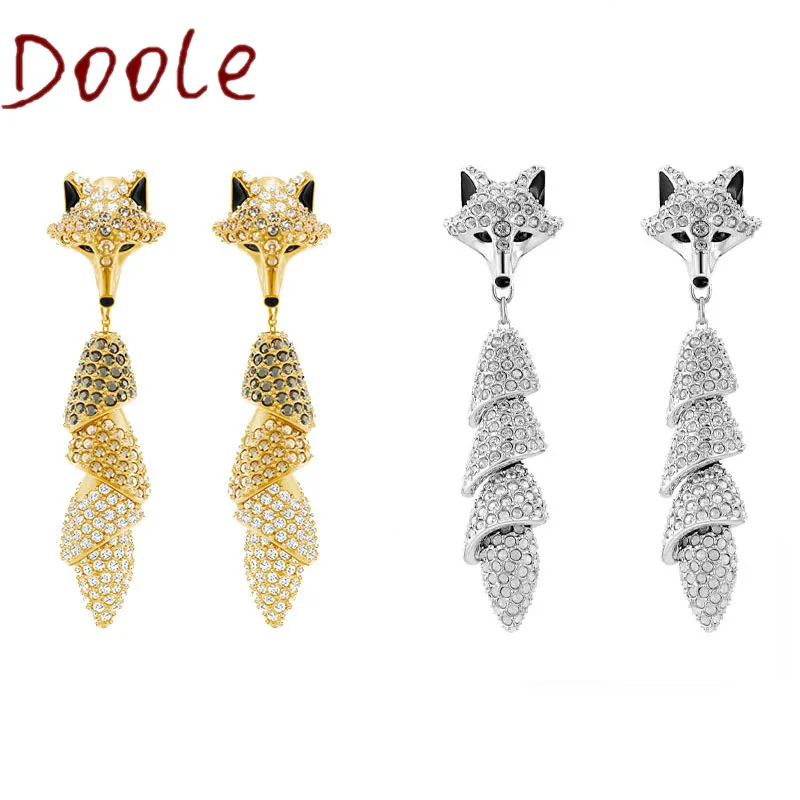 

High quality 1:1 new simple and versatile charm fashion fox style earrings for women