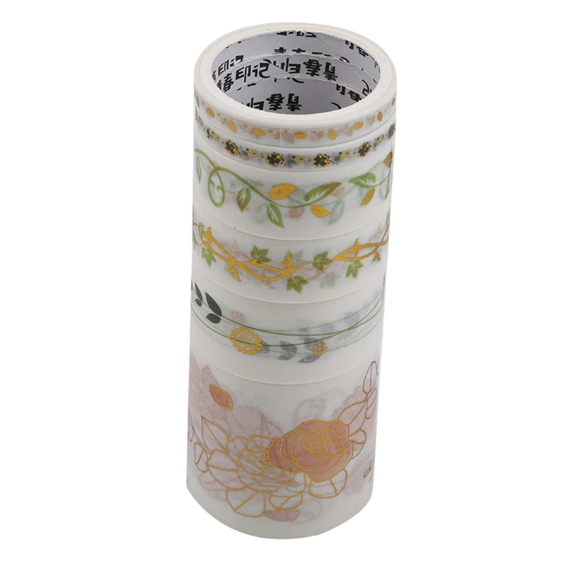 10 шт./компл. творческий простой принтинг декоративные Бумага набор декоративного скотча васи японская Канцелярия Kawaii принадлежности для скрапбукинга наклейки